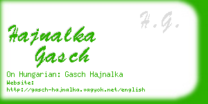 hajnalka gasch business card